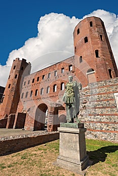 Porta Palatina - Roman Monument - Torino Italy