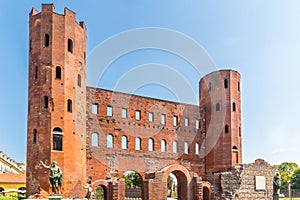 Porta Palatina, in Turin, Piedmont, Italy