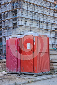 Porta Potty at construction site