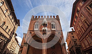 Porta Ravegnana in Bologna, Italy photo