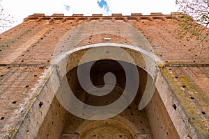 Porta Romana is one of the portals in the medieval Walls of Siena, Italy