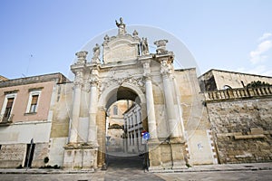 Porta Rudiae in Lecce, Apulia, Italy
