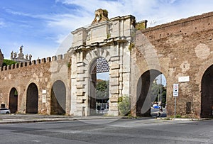 Porta San Giovanni gate in Rome, Italy