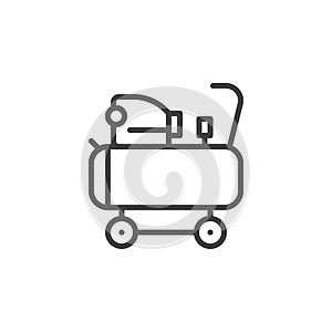 Portable Air Compressor line icon