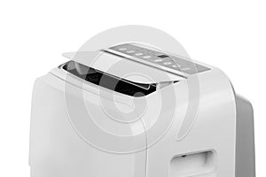 Portable air conditioner or dehumidifier on white background