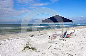 Portable Beach Shelter and Chairs