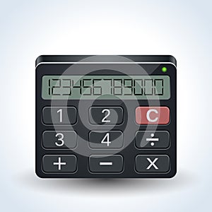 Portable calculator vector icon