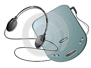 Portable CD player with headphones - Green