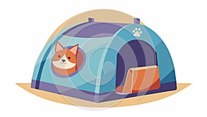 A portable collapsible pet den specifically designed to provide a safe and cozy space for pets to retreat to during photo