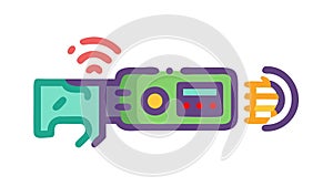 Portable Data Tech: Modern USB Drive Device Icon, vector design Generative AI