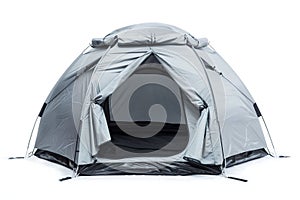 Portable Dome Tent for Outdoor Expeditions Isolated on White. Generative ai