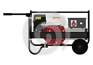 Portable electric generator.