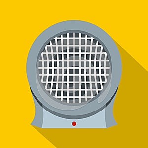 Portable electric heater icon, flat style