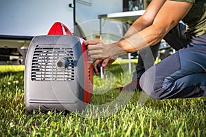 Portable Electricity Generator on a Camping