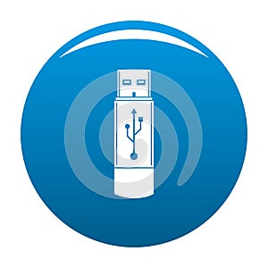 Portable flash drive icon vector blue