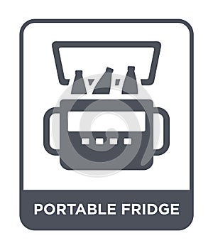 portable fridge icon in trendy design style. portable fridge icon isolated on white background. portable fridge vector icon simple