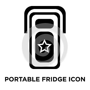 Portable fridge icon vector isolated on white background, logo c