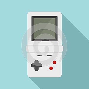 Portable gameboy icon, flat style