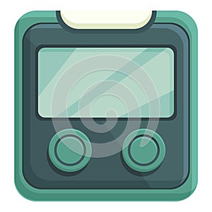 Portable gas detector icon cartoon vector. Monitor instrument