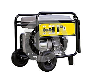 Portable gasoline generator. isolated on a white background