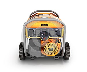 Portable gasoline generator isolated on a white background 3d render