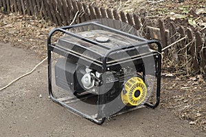 Portable gasoline generator.The use of an autonomous energy source. An additional source of energy