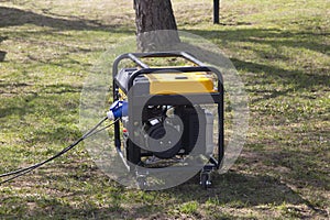 Portable gasoline generator.The use of an autonomous energy source. An additional source of energy