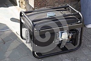 Portable gasoline generator.The use of an autonomous energy source. An additional source of energy