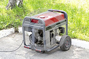 Portable gasoline generator.The use of an autonomous energy source. An additional source of energy