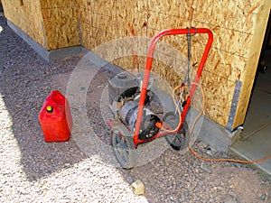 Portable Generator sitting at an Arizona construction site