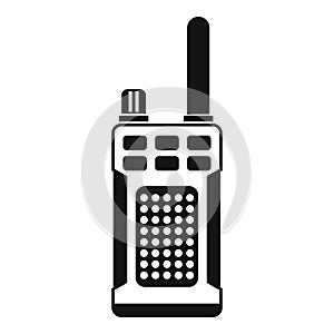 Portable handheld radio icon, simple style