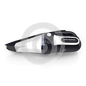 Portable handheld vacuum cleaner on white