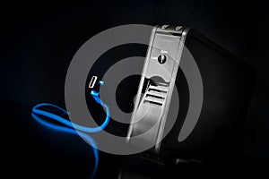 Portable HDD box with USB cable