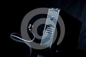 Portable HDD box with USB cable