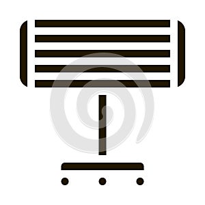 Portable Heating Device On Rollers glyph icon photo