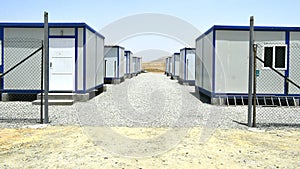 Portable house and office cabins. Labor Camp. Porta cabin. small temporary houses. Muscat, Oman : 29-09-2020