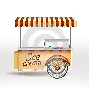 Portable ice cream cart shop