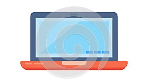 Portable Laptop Icon for Remote Work Digital Learning, vector design Generative AI
