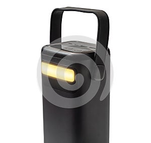 Portable LED lantern with handle isolated on white background