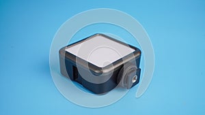 Portable LED Light for Camera on blue background