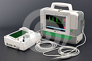 Portable medical equipment for ECG with monitor