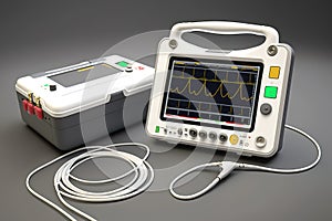 Portable medical equipment for ECG with monitor