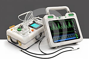 Portable medical equipment for ECG with monitor