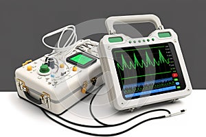 Portable medical equipment for ECG with monitor