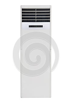 Portable mobile room air conditioner isolated on white background. New portable air conditioner unit AC isolated
