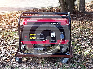 Portable modern powerful electric generator that runs on diesel and gasoline
