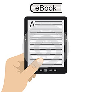 Portable modern tablet e-book reader