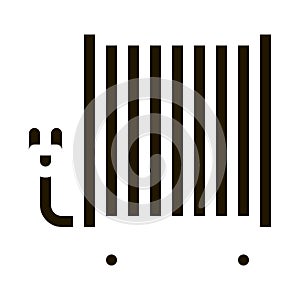 Portable Oil Radiator Heating System glyph icon photo