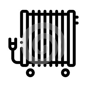 Portable Oil Radiator Heating System Vector Icon photo