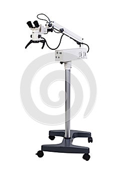 portable operation surgical microscope isolated on white